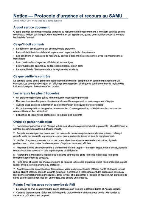 Page du document : Notice de personnalisation